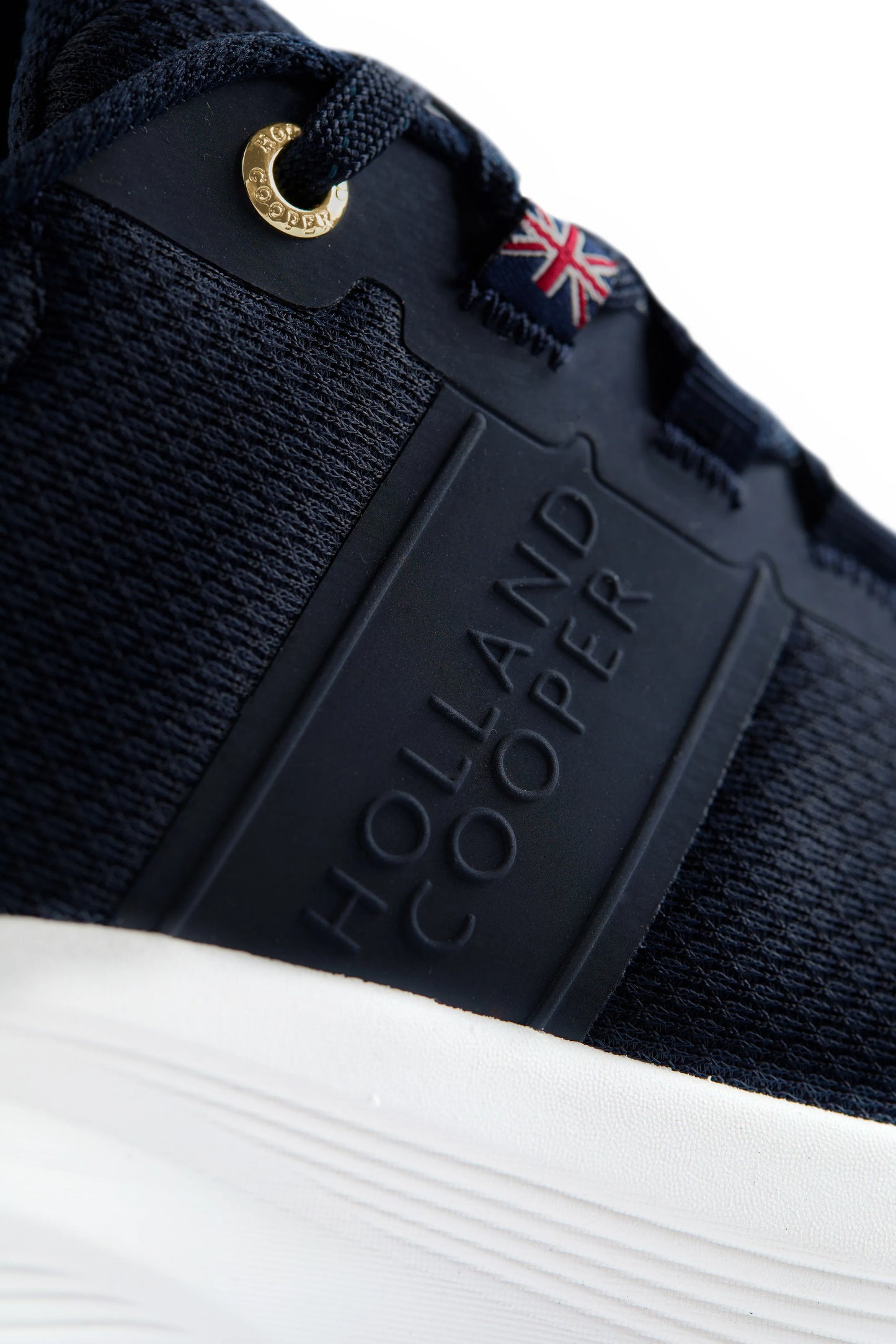 Waterproof sneakers in waterproof mesh material, black/dark navy, Holland Cooper