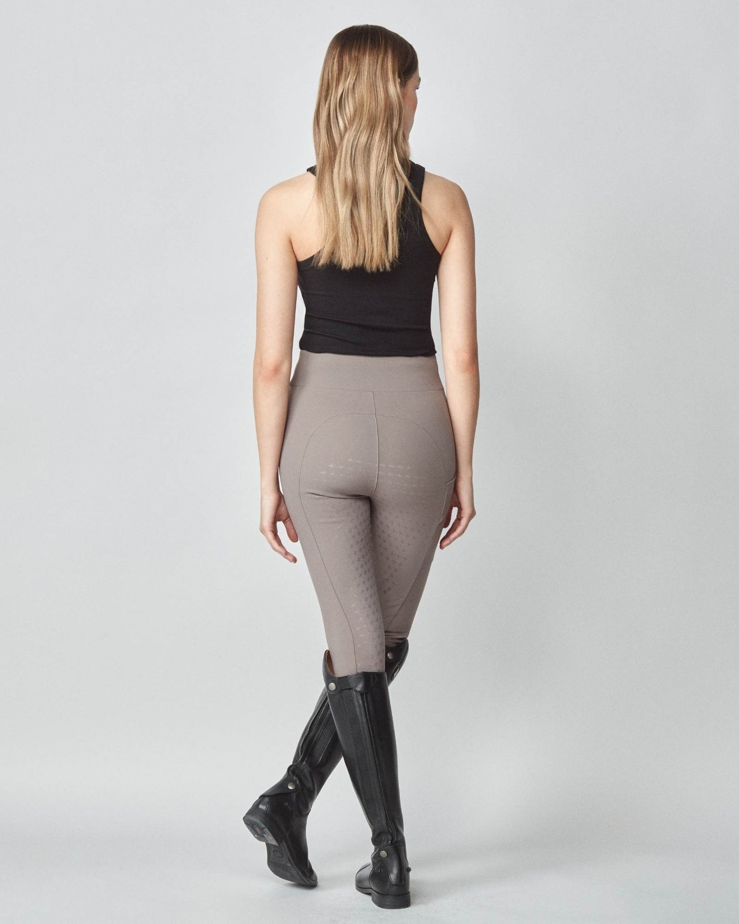 UV-cut high-waisted riding leggings, quick-drying material, full grip, with smartphone pocket, 8 colors, Yagya