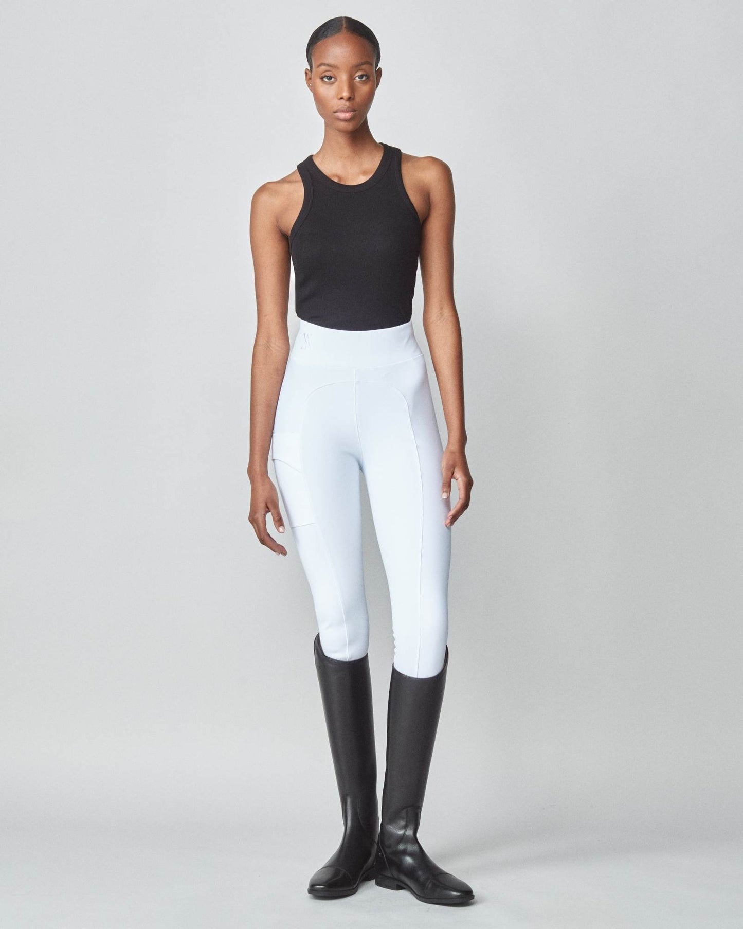 UV-cut high-waisted riding leggings, quick-drying material, full grip, with smartphone pocket, 8 colors, Yagya