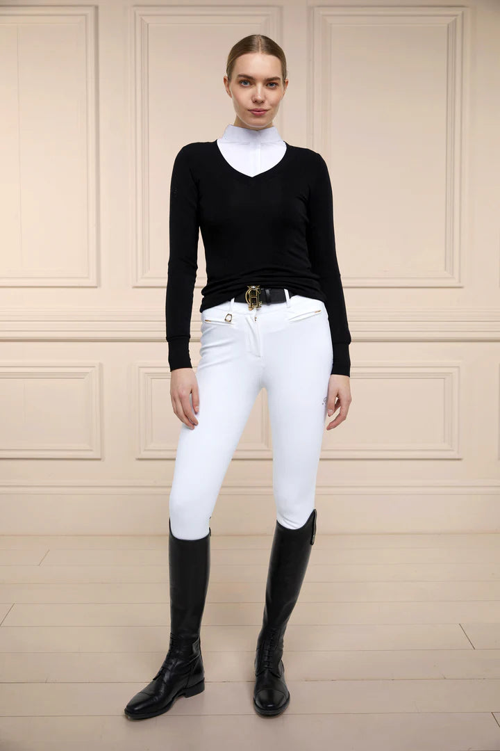 Soft-touch V-neck knit, lightweight, 4 colors, Holland Cooper