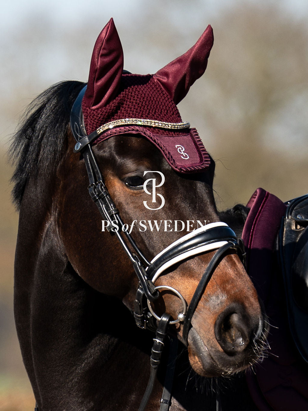 [Same-day delivery] [Set] Crocheted ear net and race bib with ruffles and pearls, Ps of Sweden, 7 colors