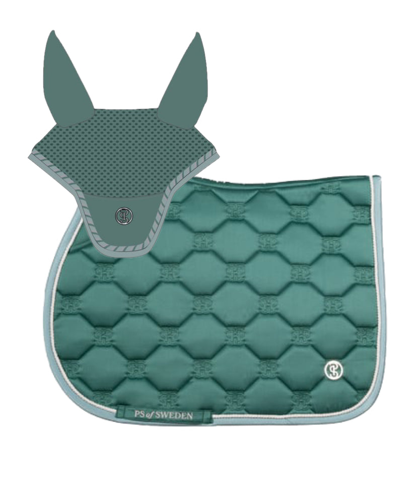 【２点セット】障害用ゼッケン&イヤーネット ミンティーグリーン クイックドライ素材 Ps of Sweden