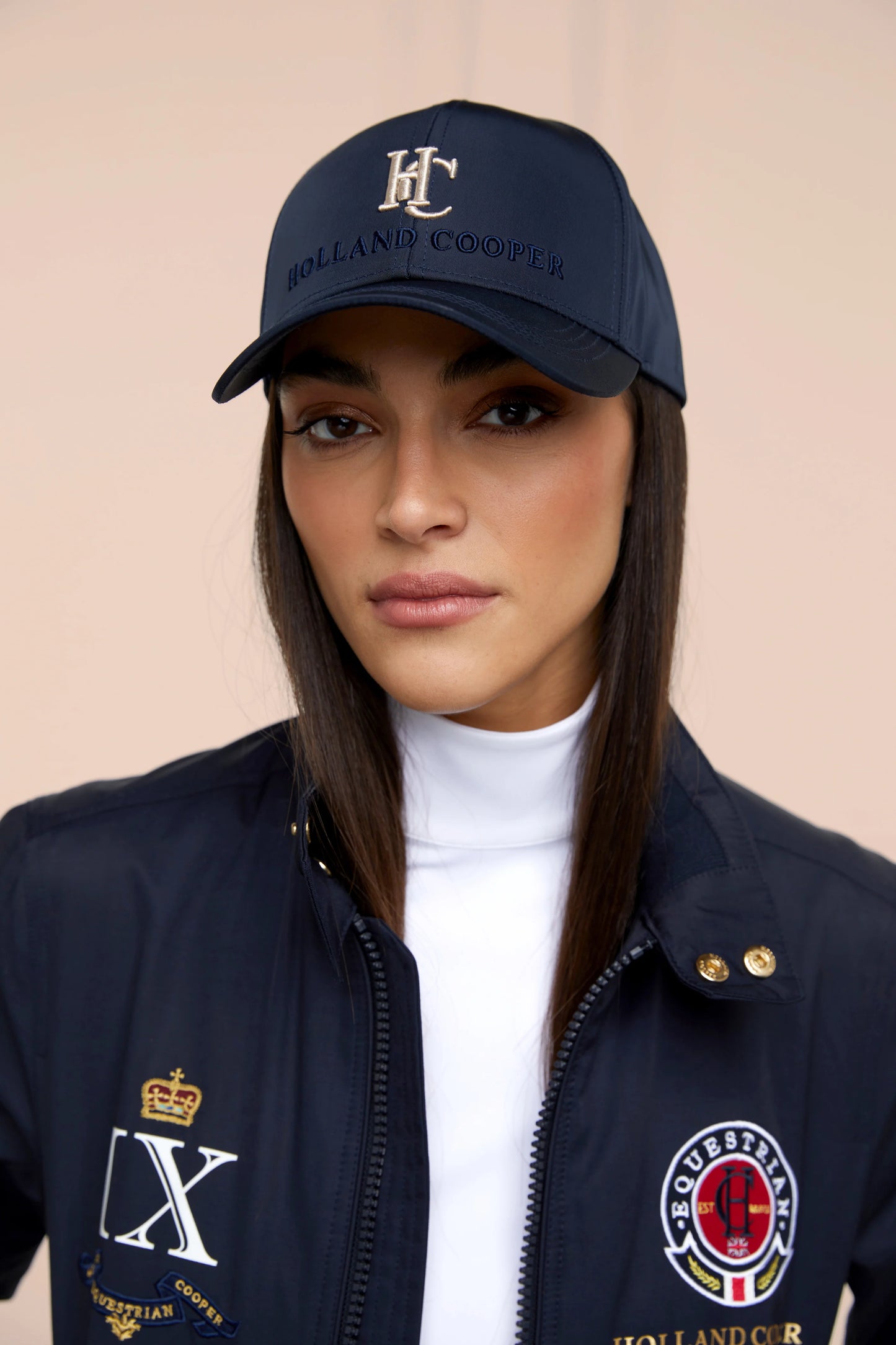 Holland Cooper Water Resistant Navy Riding Cap