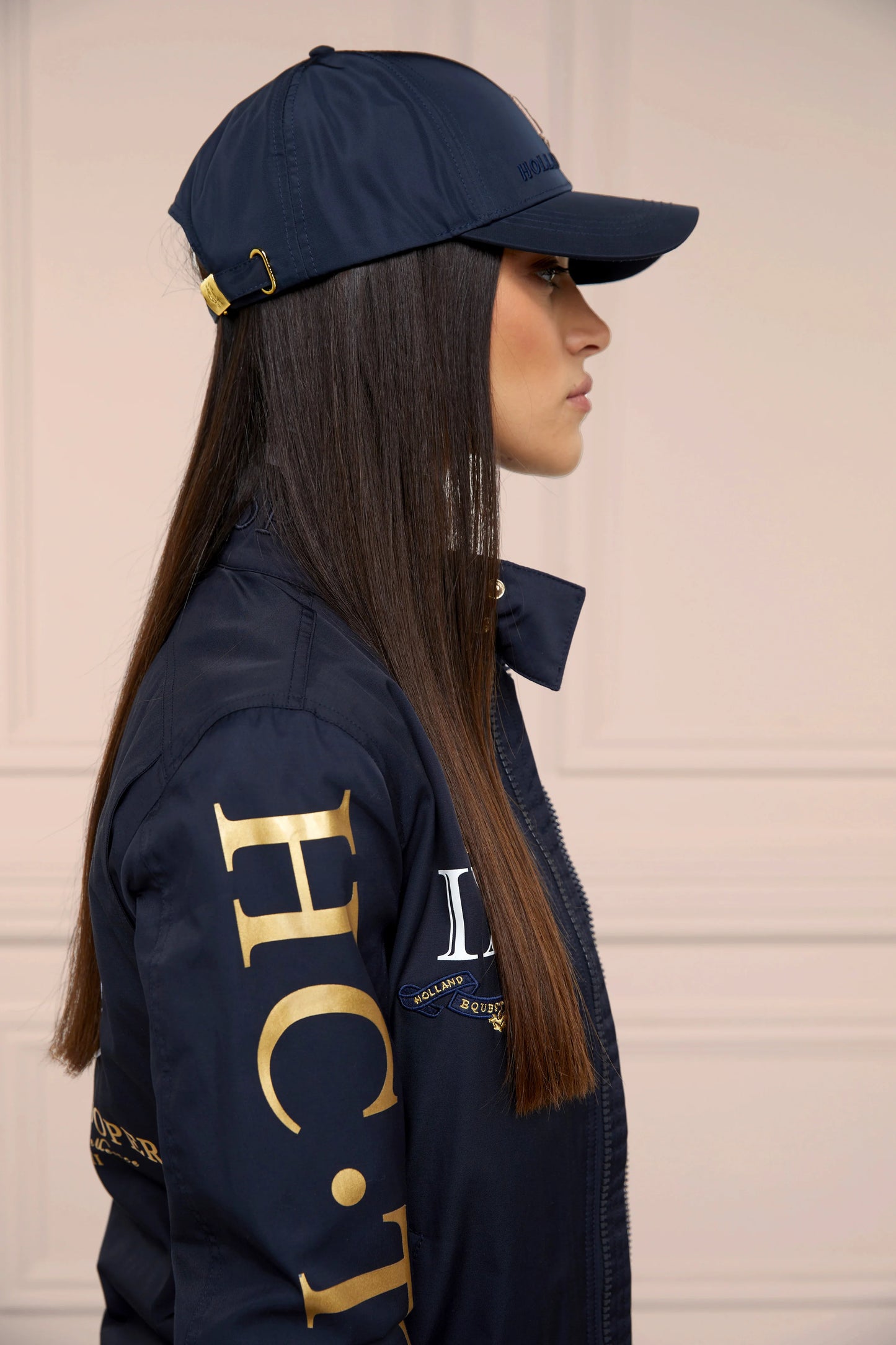 Holland Cooper Water Resistant Navy Riding Cap