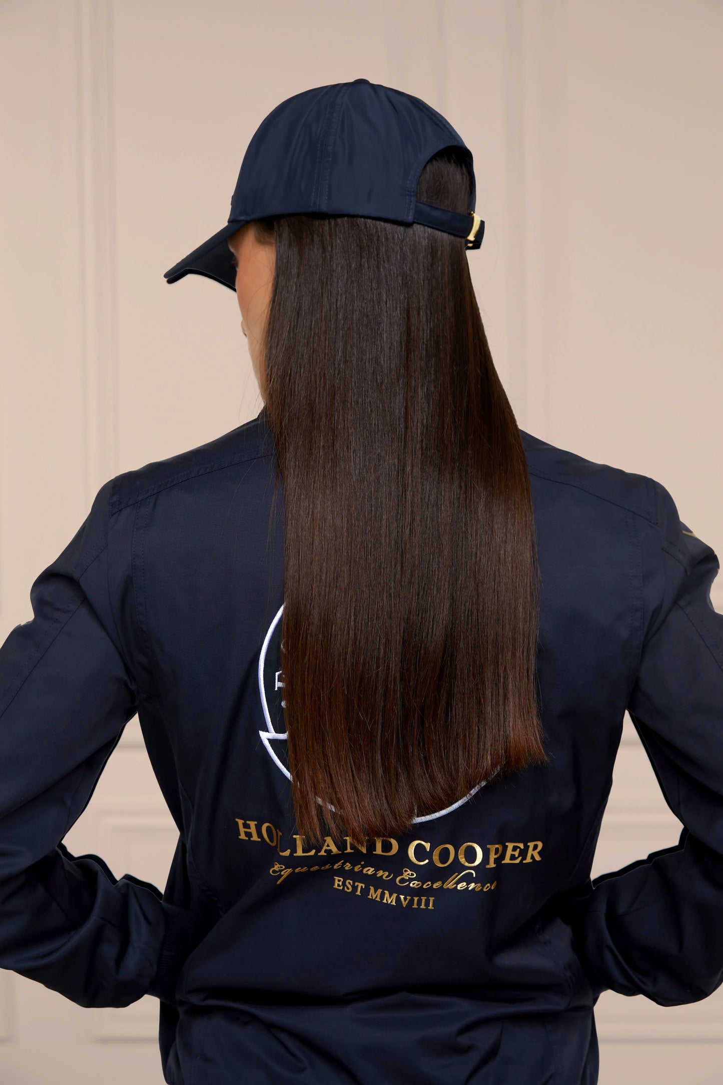 Holland Cooper Water Resistant Navy Riding Cap