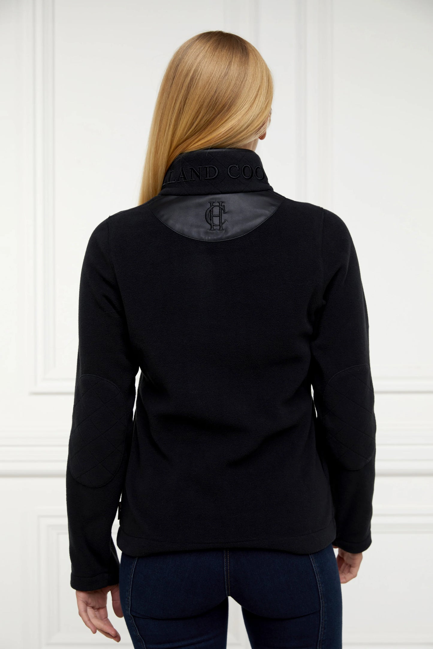Women's Riding Top Black Fleece Long Sleeve Holland Cooper