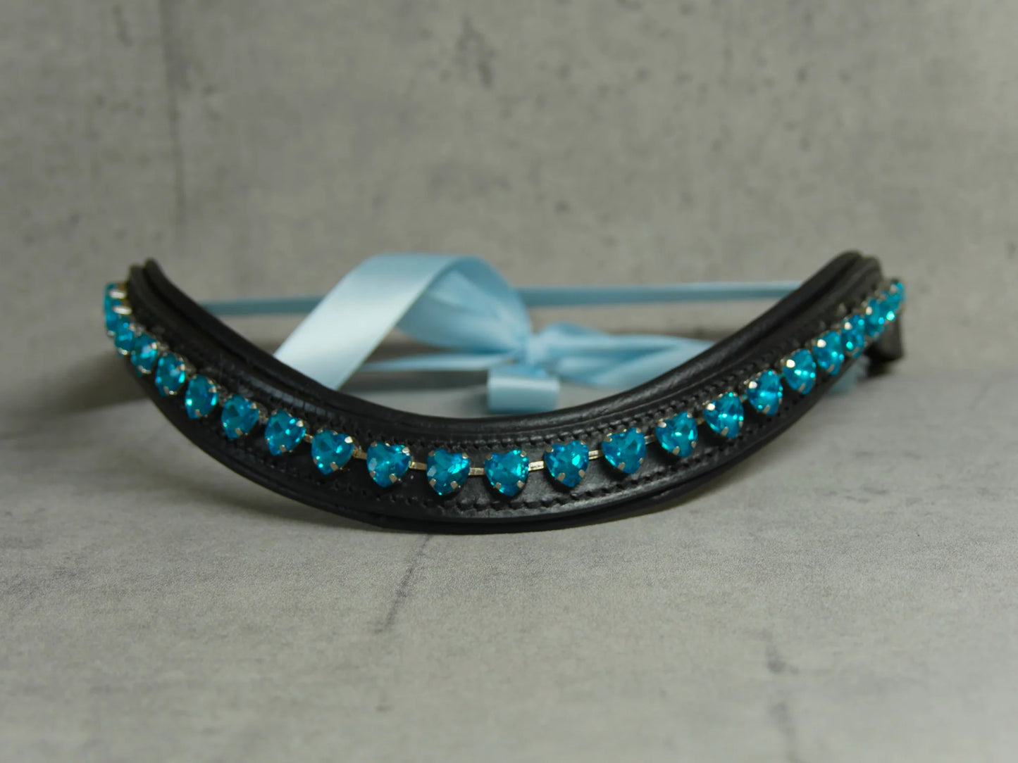 [Last one] Swarovski crystal frame leather clear &amp; chain black Benz Equestrian
