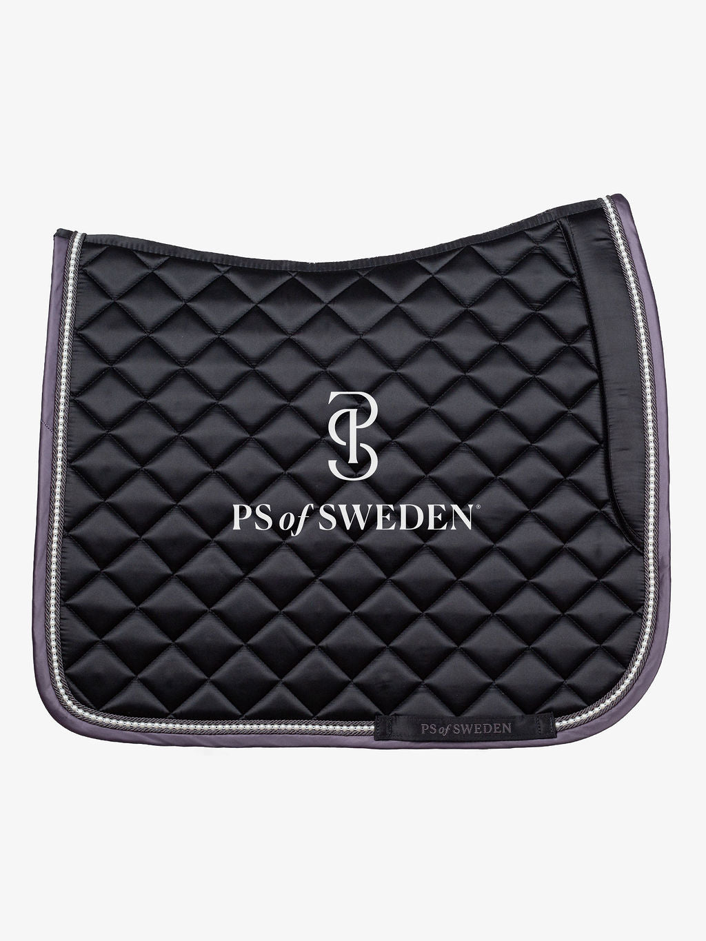 【2点セット】パール付き馬場用ゼッケン&イヤーネット 肉厚パッド ブラック/フローズンライラック Ps of Sweden