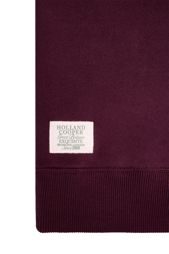 フロントジップスウェットトップス ネイビー/バーガンディー/ダークオリーブ Holland Cooper