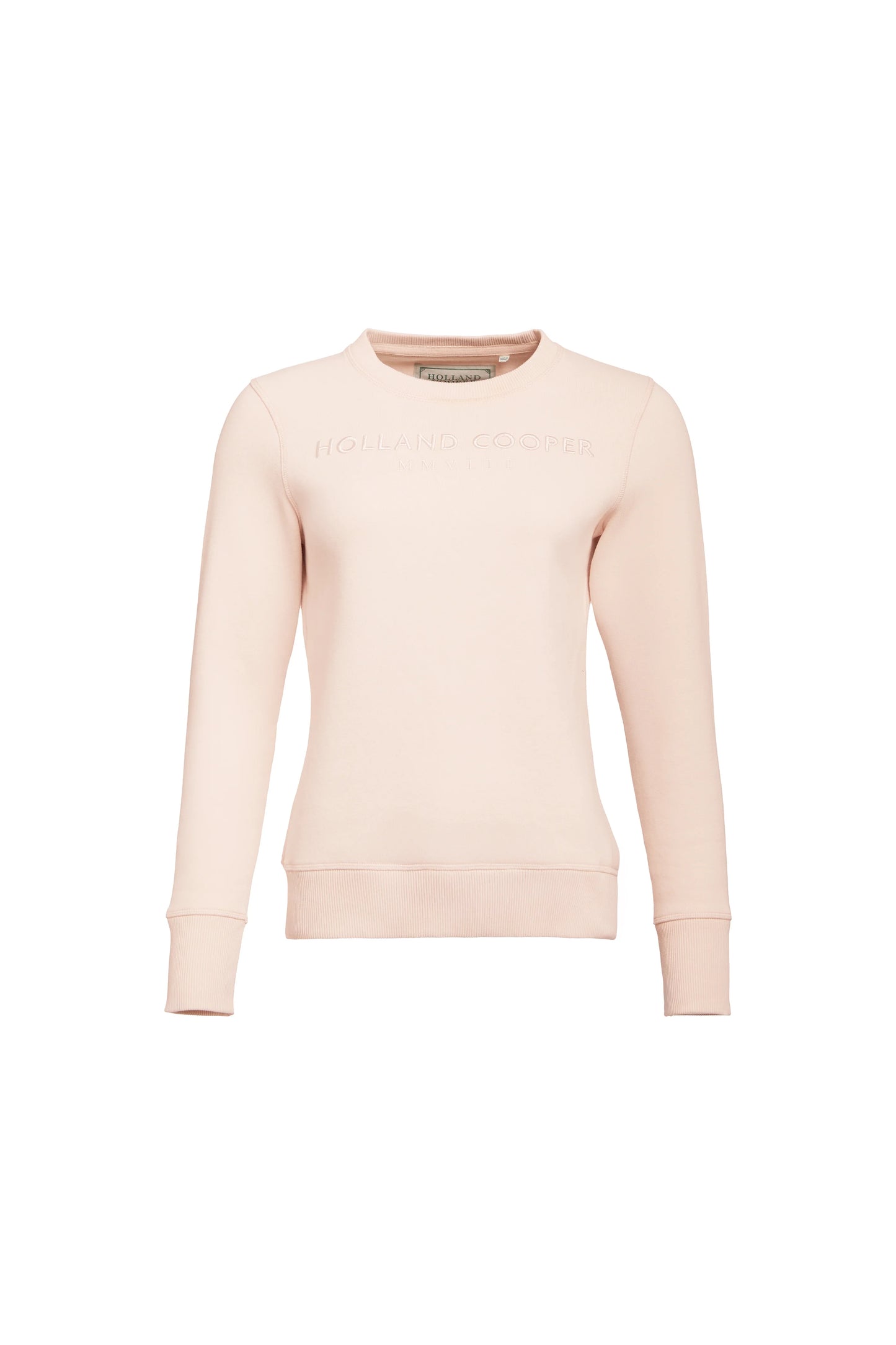 Logo sweatshirt top in pale pink Holland Cooper