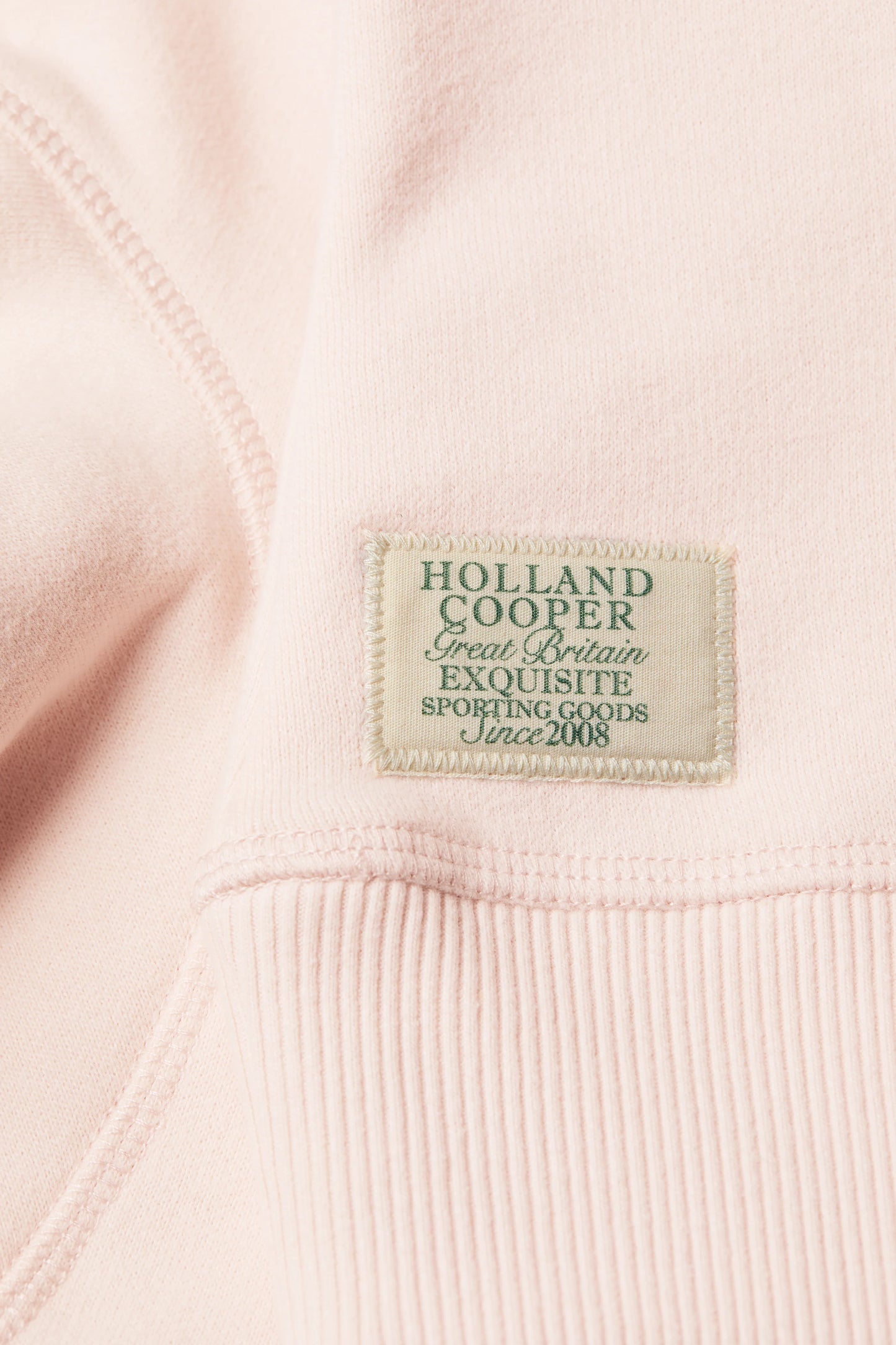 Logo sweatshirt top in pale pink Holland Cooper