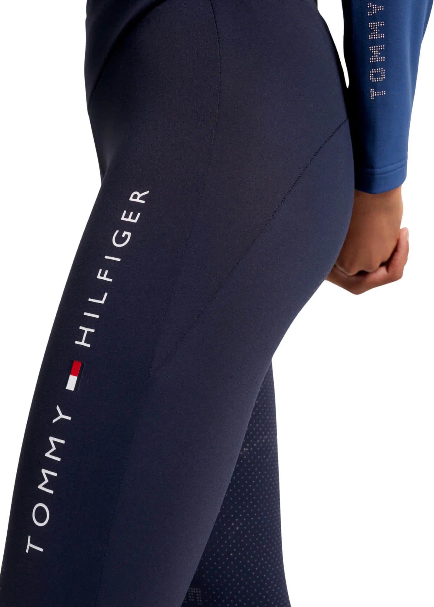 Winter fleece-lined stretch leggings, Full Grip, White/Black/Navy/Rouge, Tommy Hilfiger Equestrian