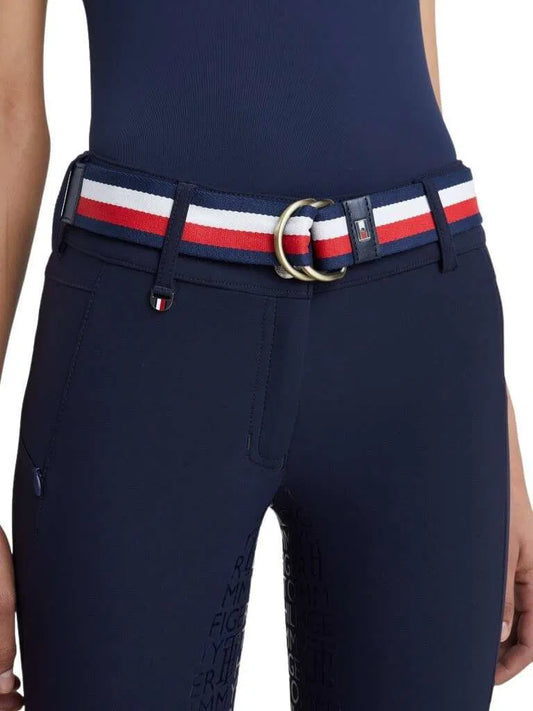 レディース乗馬用ベルト トリコロール コットン製 Tommy Hilfiger Equestrian