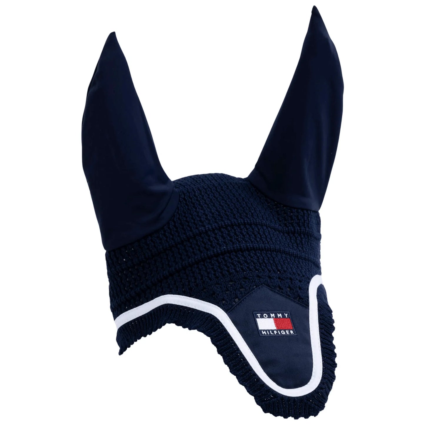 【セット】馬場用ワッフルキルティングゼッケン&イヤーネット ネイビー/ルージュ  Tommy Hillfiger Equestrian