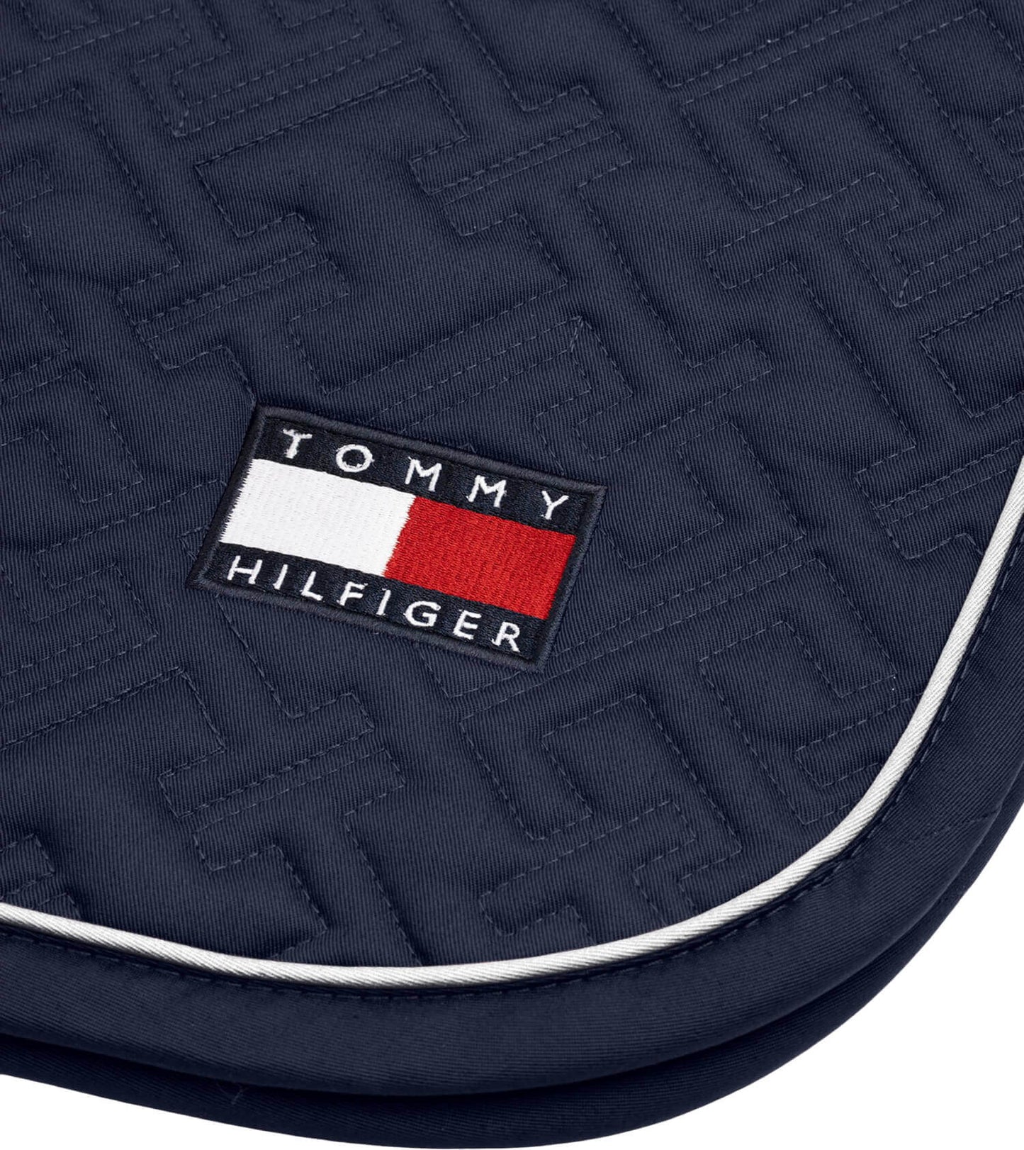 【セット】障害用ワッフルキルティングゼッケン&イヤーネット ネイビー/ルージュ  Tommy Hillfiger Equestrian