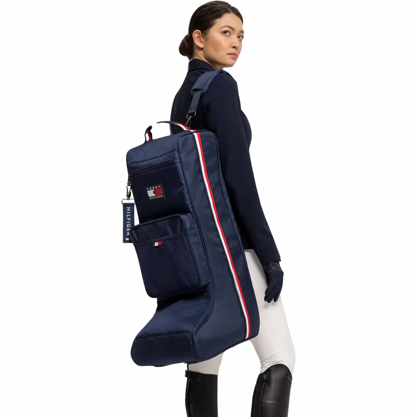 ブーツバッグ 裏地フェイクファー仕様 Tommy Hilfiger Equestrian