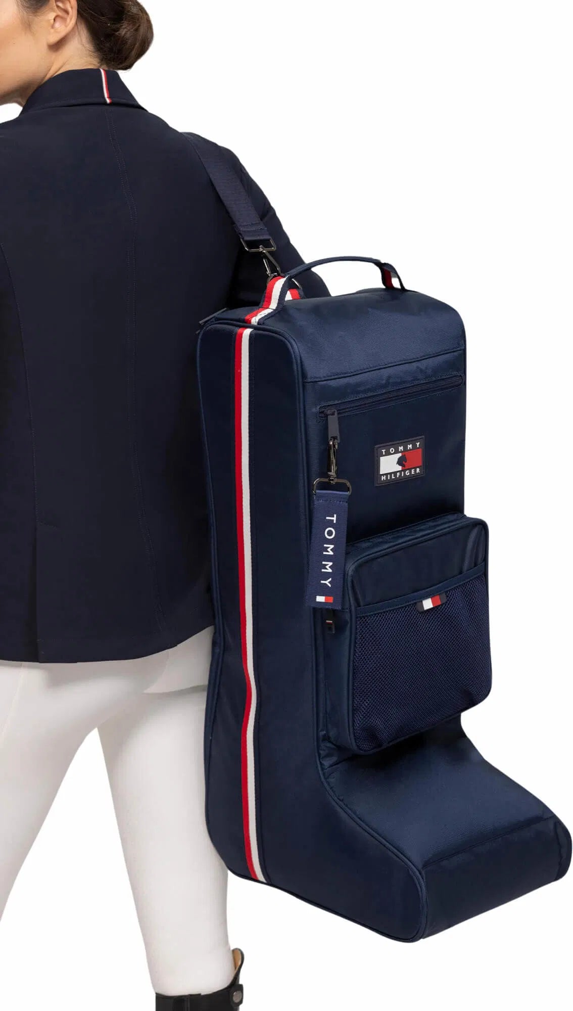 ブーツバッグ 裏地フェイクファー仕様 Tommy Hilfiger Equestrian