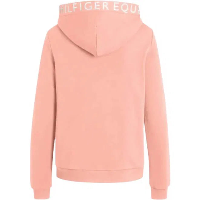 ロゴスウェットパーカー ストレッチコットン ルージュ/ラディアントピンク/ピーチ レディース Tommy Hilfiger Equestrian