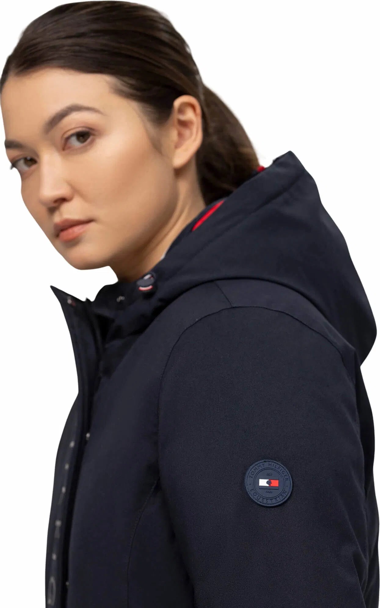 乗馬用速乾ダウンジャケット レディース ネイビー Tommy Hilfiger Equestrian