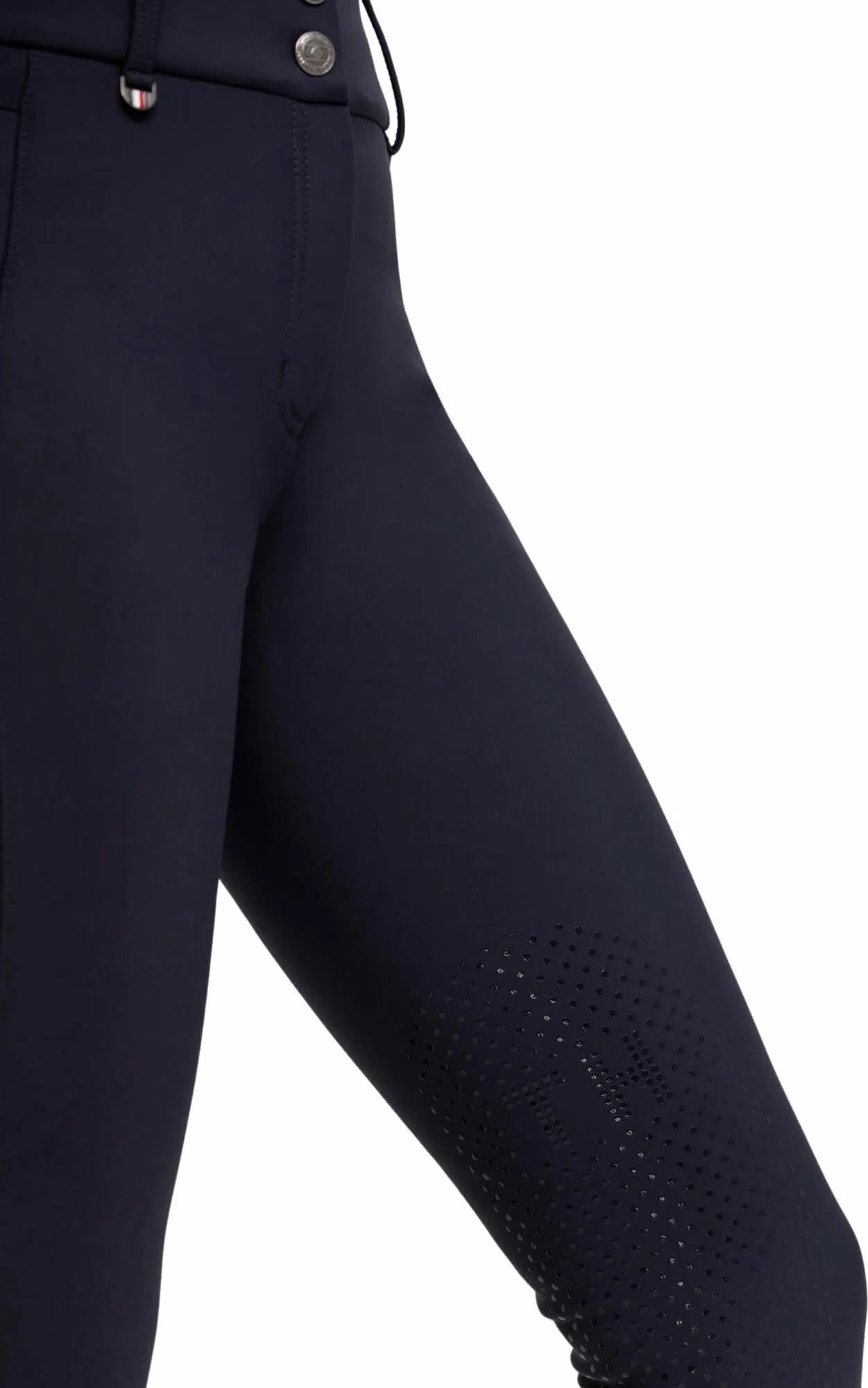 冬用裏起毛ストレッチレギンス ニーグリップ ベルト通し付き ネイビー Tommy Hilfiger Equestrian