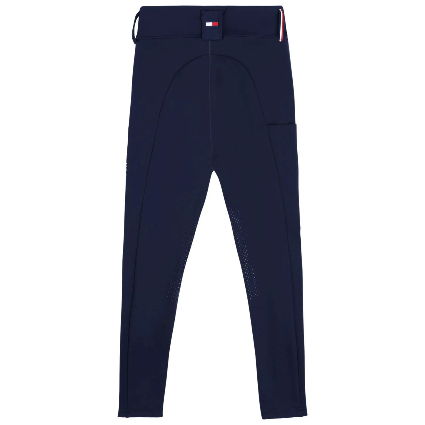 冬用裏起毛ストレッチレギンス ニーグリップ ベルト通し付き ネイビー Tommy Hilfiger Equestrian