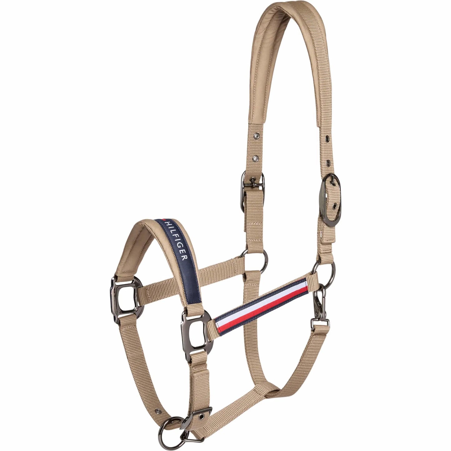 【2点セット】ナイロン無口＆引き手1本  ネイビー/トープ/パイン Tommy Hilfiger Equestrian