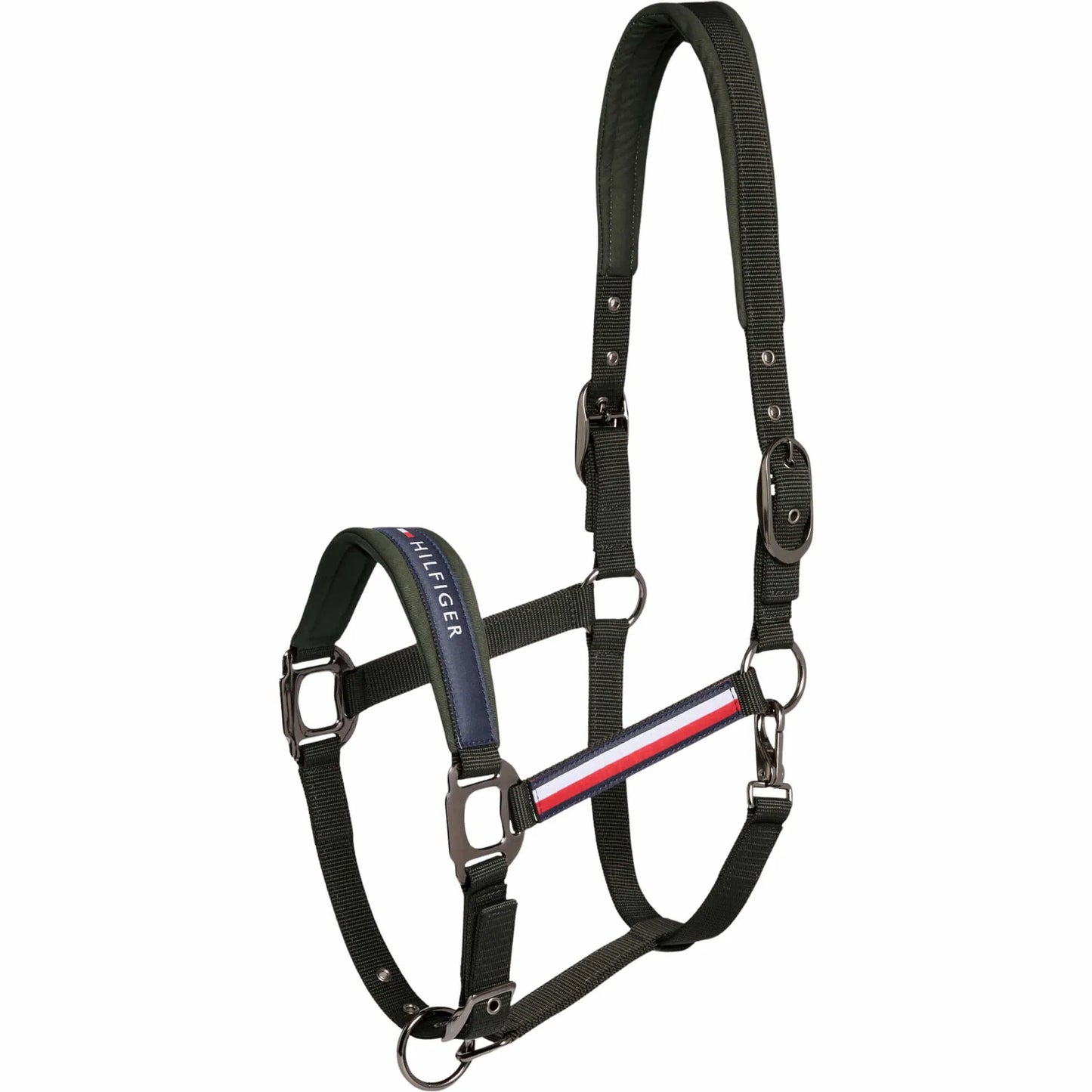 【2点セット】ナイロン無口＆引き手1本  ネイビー/トープ/パイン Tommy Hilfiger Equestrian