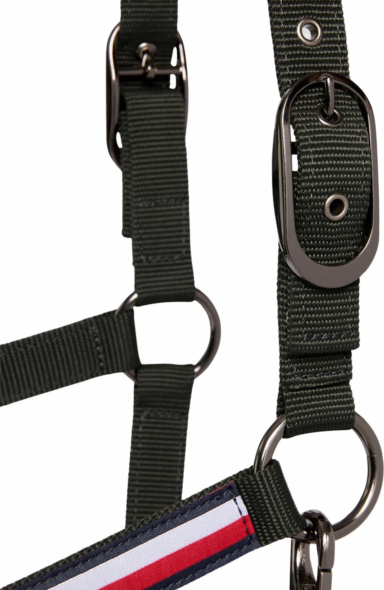 【2点セット】ナイロン無口＆引き手1本  ネイビー/トープ/パイン Tommy Hilfiger Equestrian