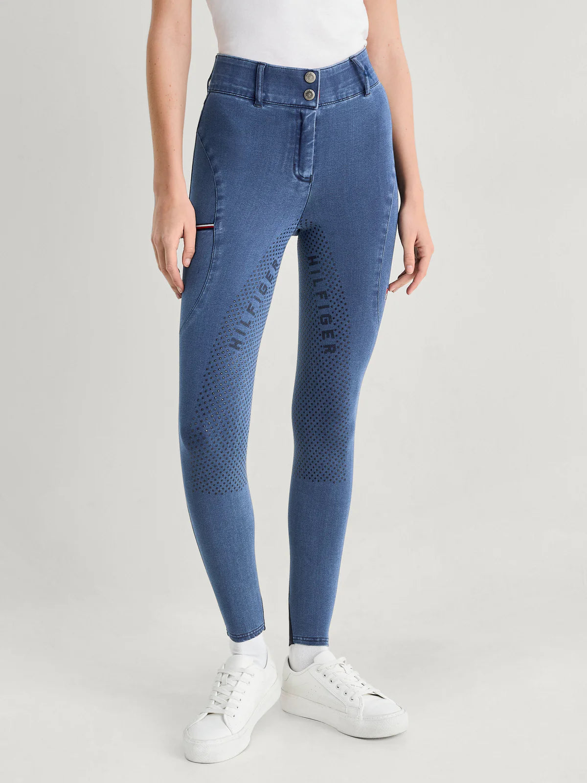 夏用デニムキュロット フルグリップ レディース Tommy Hilfiger Equestrian