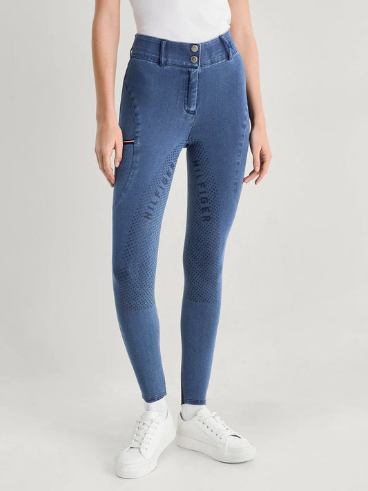 夏用デニムキュロット フルグリップ レディース Tommy Hilfiger Equestrian