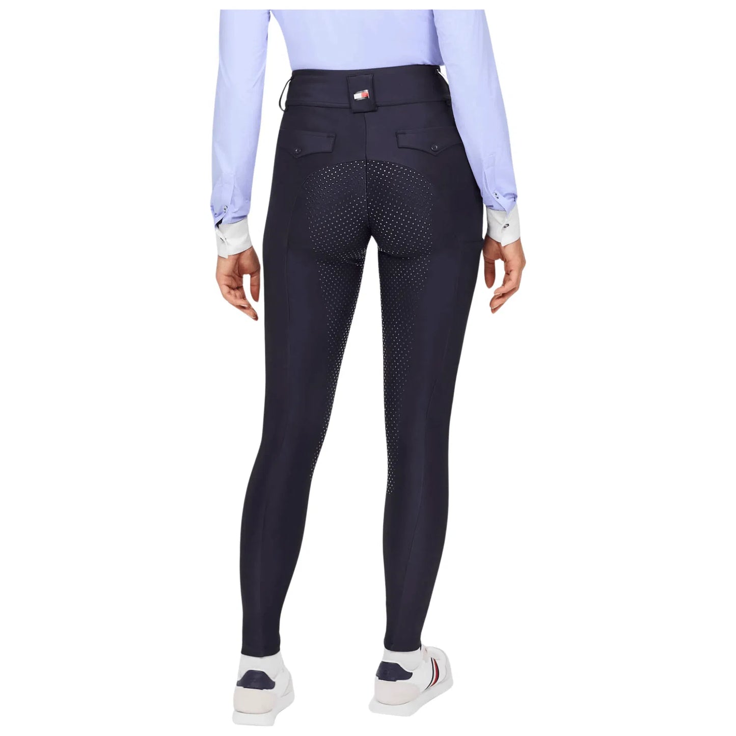 冬用裏起毛ストレッチレギンス フルグリップ ヒップポケット付き ネイビー Tommy Hilfiger Equestrian