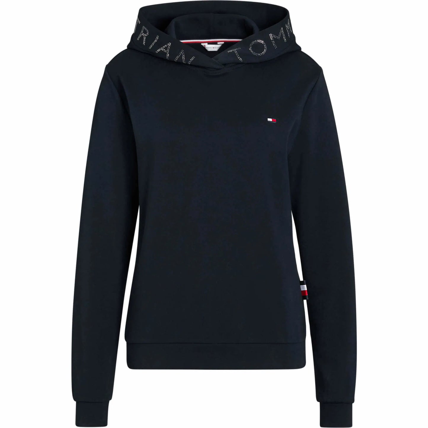 ラインストーン付きスウェットパーカー ストレッチコットン ネイビー Tommy Hilfiger Equestrian