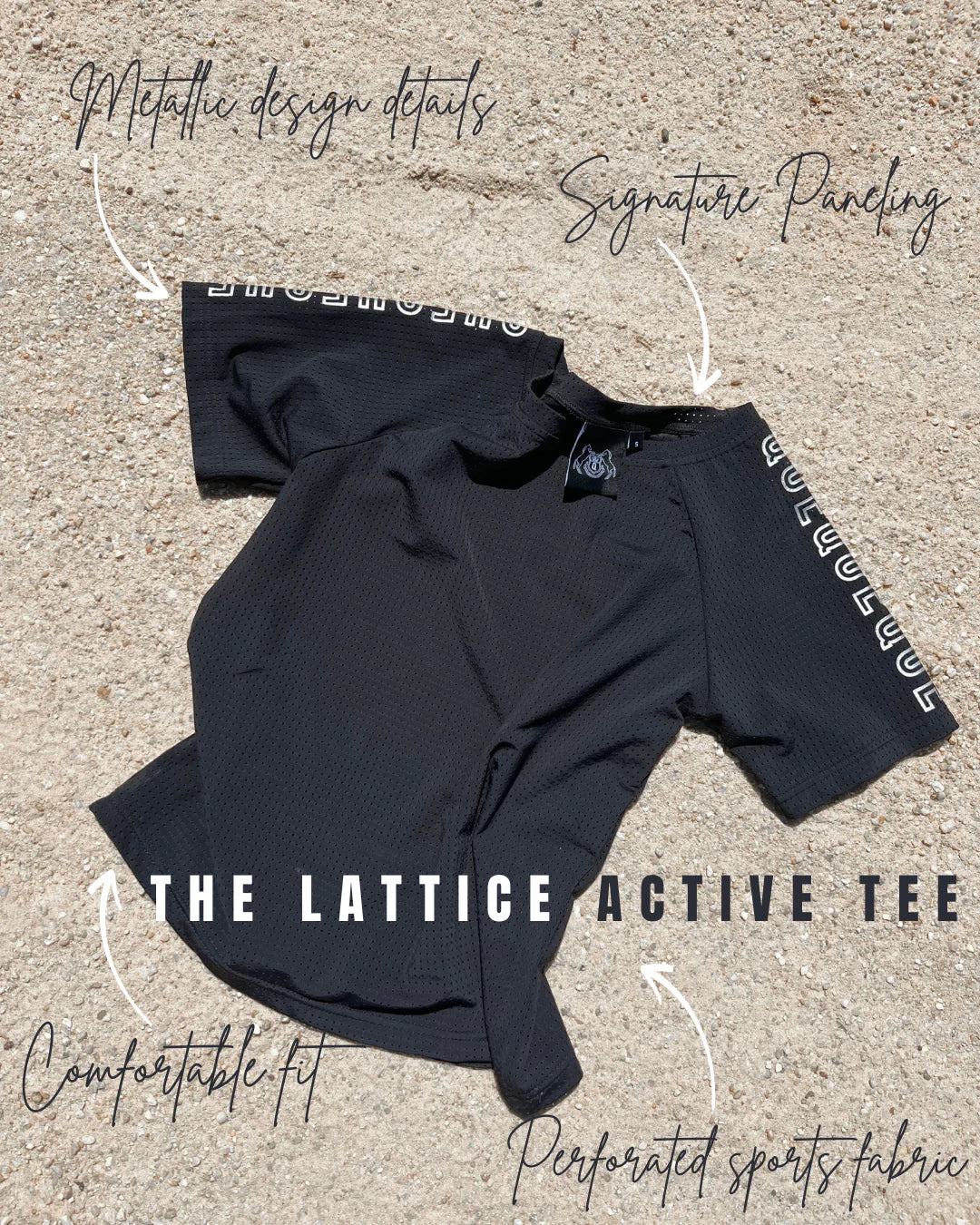 ストレッチ半袖Tシャツ パンチング加工 ブラック レディース Queen Equestrian