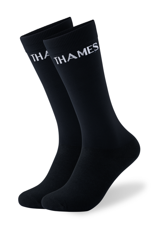 【即日配送】ロゴソックス ブラック ワンサイズ Thames