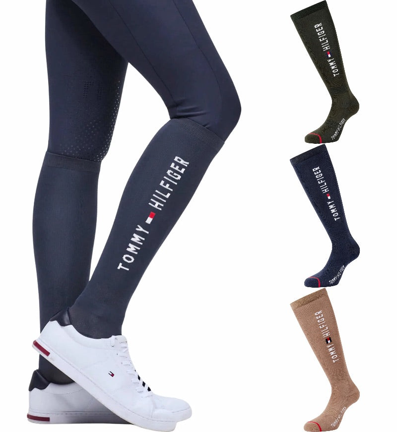 Tommy Hilfiger Equestrian Winter Unisex Riding Socks in Deodorizing Material Navy