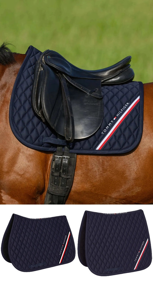 障害用ワッフルキルティングゼッケン 調湿素材 ネイビー  Tommy Hillfiger Equestrian