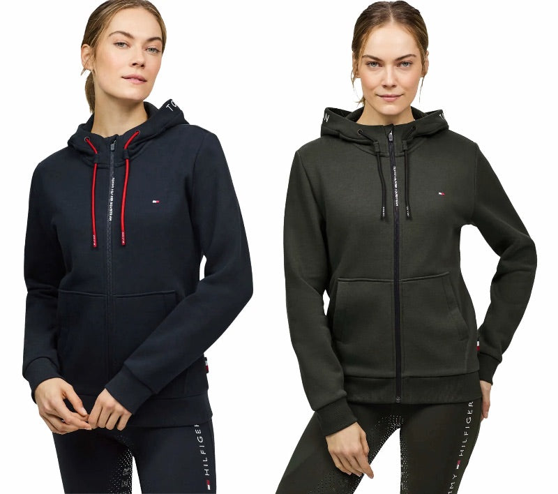 4wayストレッチスウェットパーカー 裏起毛 ユニセックス ネイビー/パイン Tommy Hilfiger Equestrian