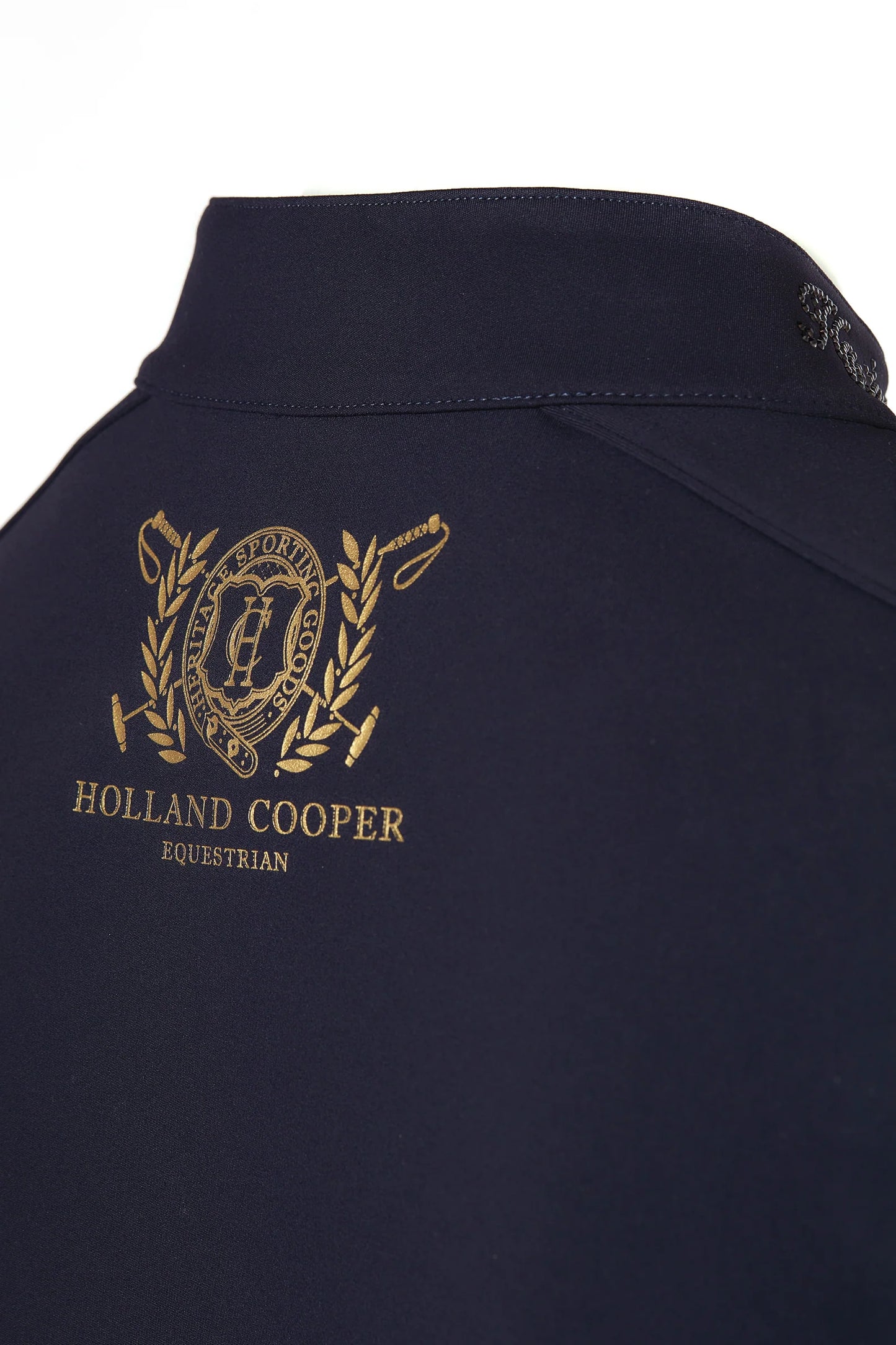 ラインストーンフリースライディングジャケット ネイビー レディース Holland Cooper