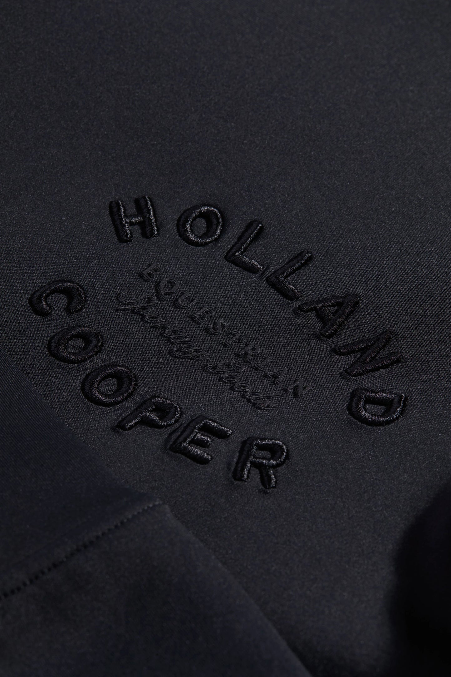 ハイネックスウェットトップス ポケット付き ブラック/ダークネイビー Holland Cooper