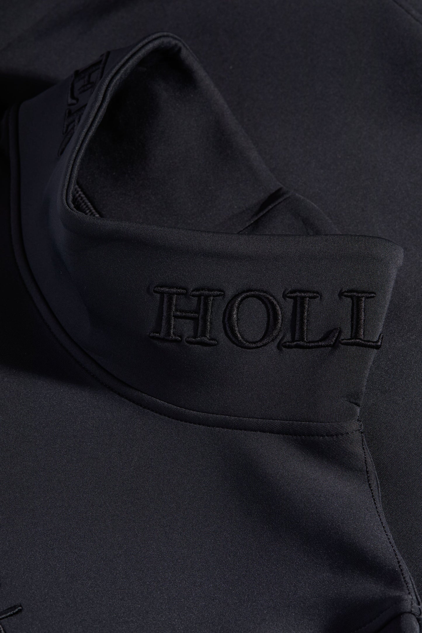 ハイネックスウェットトップス ポケット付き ブラック/ダークネイビー Holland Cooper