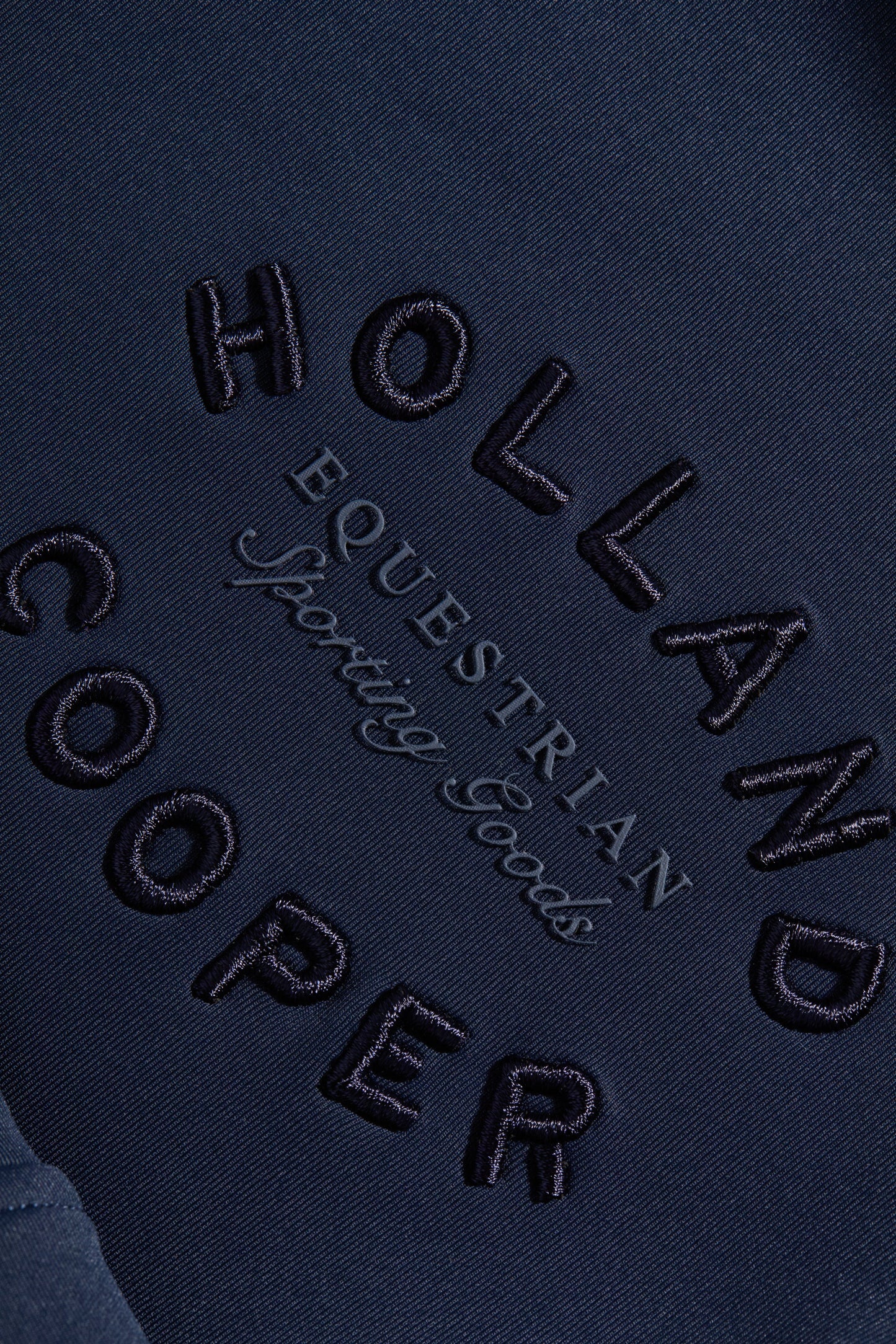 ハイネックスウェットトップス ポケット付き ブラック/ダークネイビー Holland Cooper