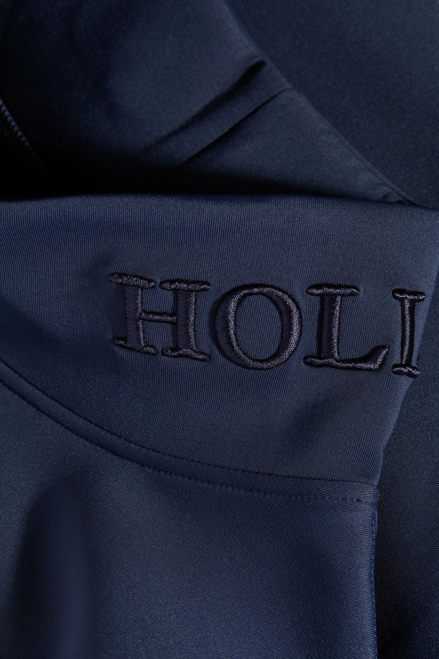 ハイネックスウェットトップス ポケット付き ブラック/ダークネイビー Holland Cooper