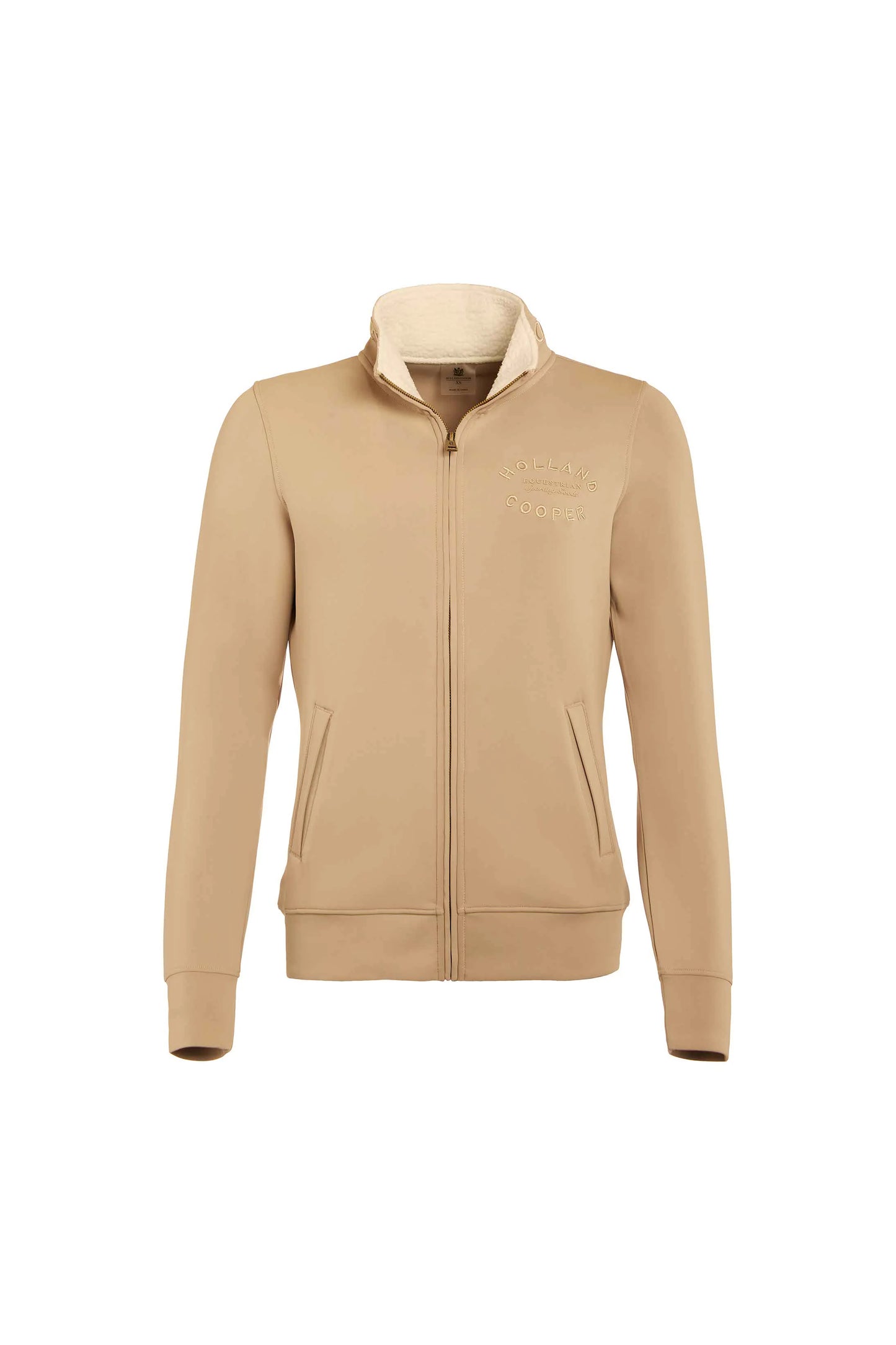 Sweat training jacket with fleece lining and pockets, 4 colors, Holland Cooper