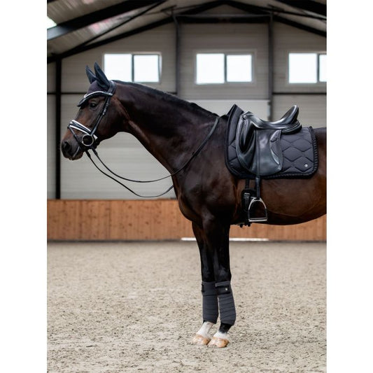 【即日配送】【セット】かぎ針編みイヤーネット＆馬場用ゼッケン ダークグレー フル Ps of Sweden