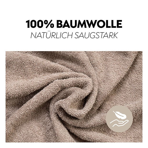 すぐ乾く！バスタオル馬着 ベージュ コットン100%パイル生地 ネックパート付き Sunride