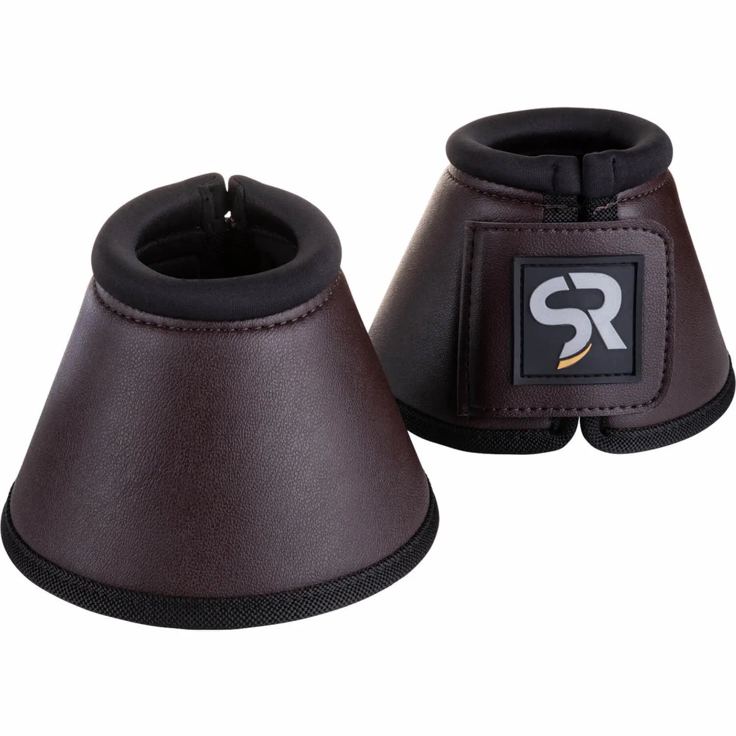 【お得セット】馬場用プロテクター四肢セット&ワンコ 本革 ファーなし ブラック/ブラウン Sunride