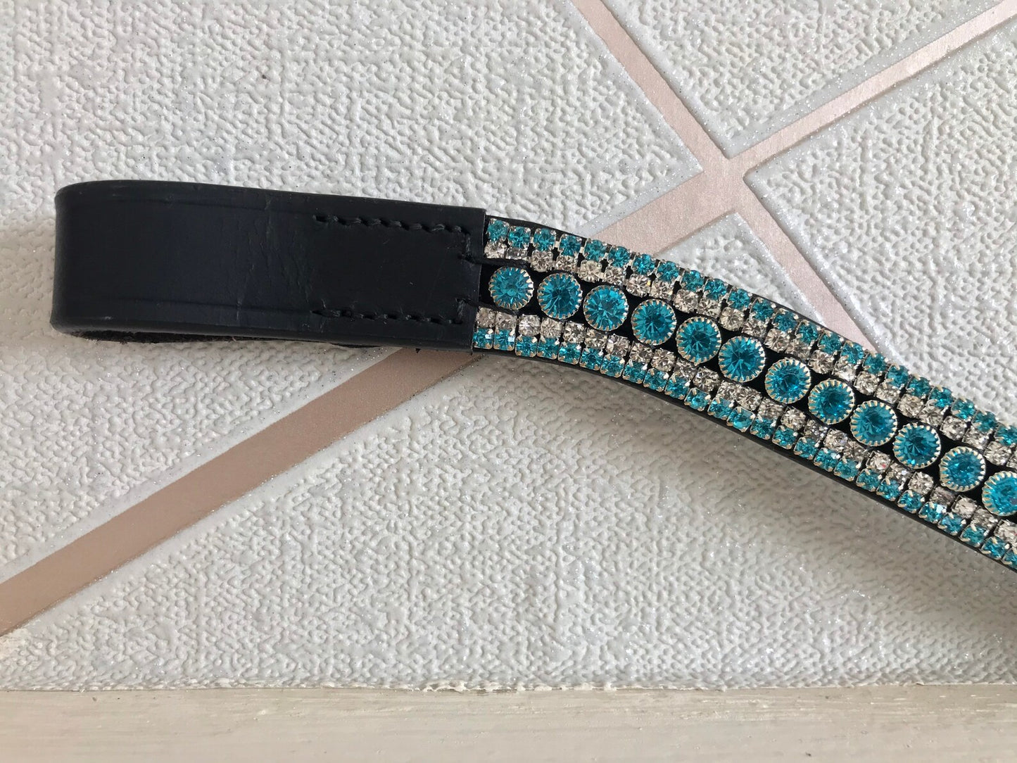 Big Swarovski Crystal Bracelet Turquoise Benz Equestrian