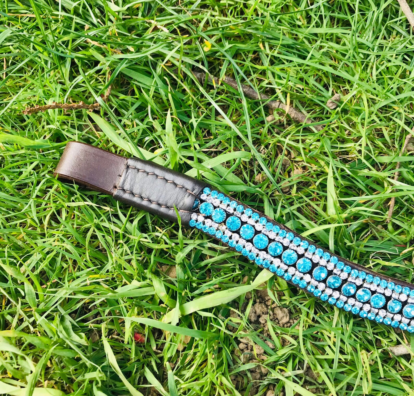Big Swarovski Crystal Bracelet Turquoise Benz Equestrian