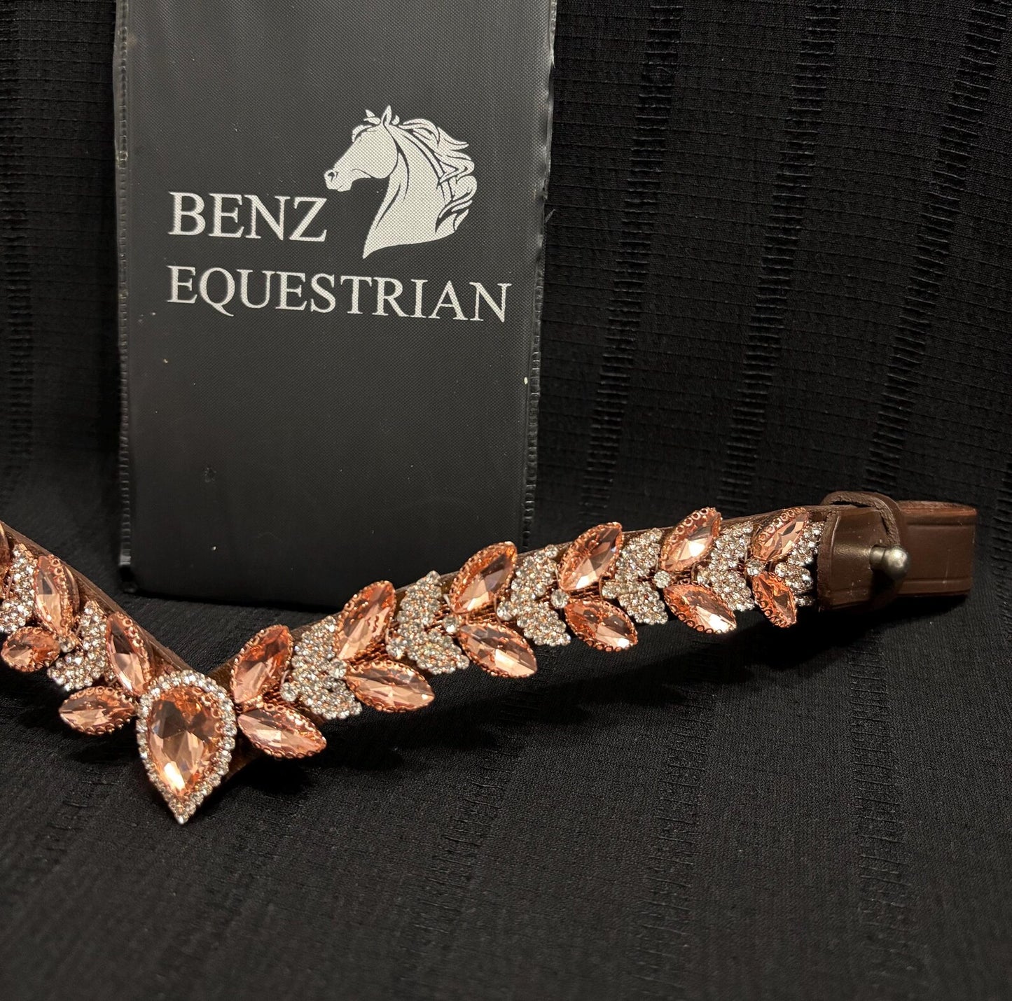 メガスパークル額革 ドロップスワロフスキー 5色 Benz Equestrian