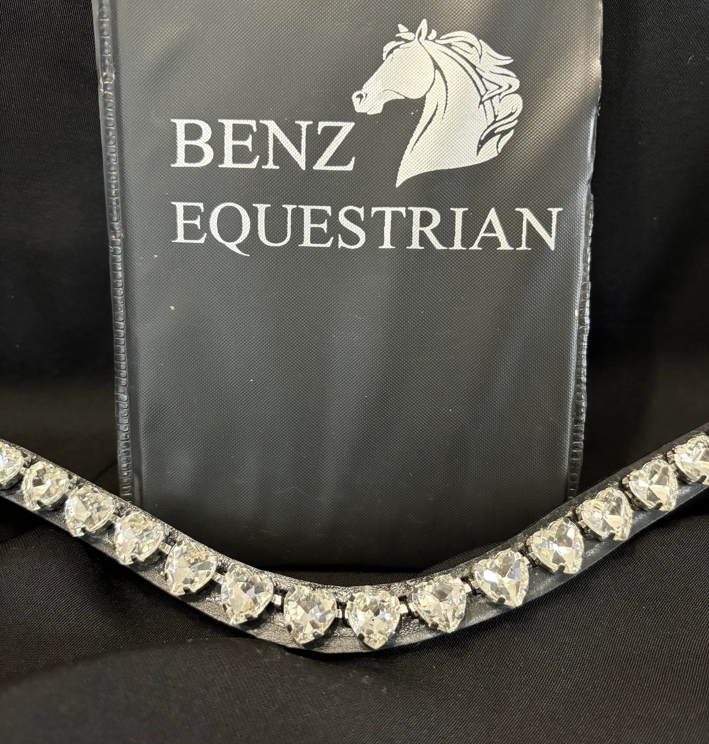 Swarovski U-Shape Bracelet Baby Pink Heart Black Benz Equestrian